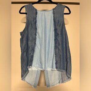 Cloth & Stone Split Back Colorblock Shirt